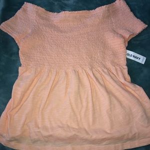NWT Peach Pink Off the Shoulder Shirt